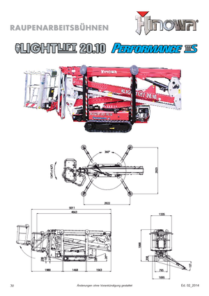 क्रॉलर आर्टिकुलेटिंग बूम लिफ्ट Hinowa Lightlift 20.10 Performance IIIS MK3