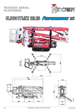 क्रॉलर आर्टिकुलेटिंग बूम लिफ्ट Hinowa Lightlift 20.10 Performance IIIS MK3