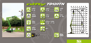 क्रॉलर आर्टिकुलेटिंग बूम लिफ्ट Niftylift TD 120 TN