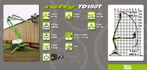 क्रॉलर आर्टिकुलेटिंग बूम लिफ्ट Niftylift TD 150 T