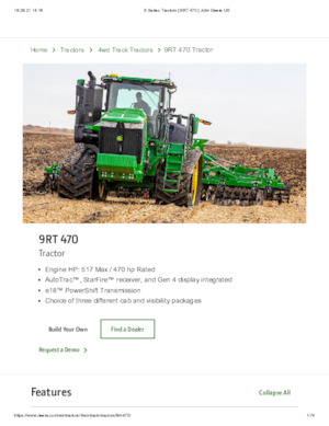 ट्रैक ट्रैक्टर John Deere 9RT 470