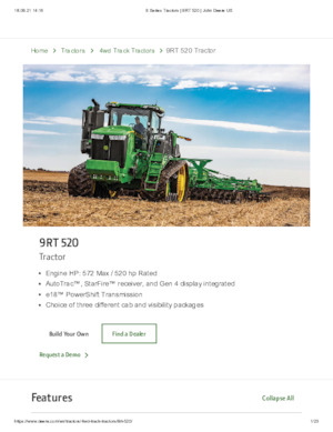 ट्रैक ट्रैक्टर John Deere 9RT 520