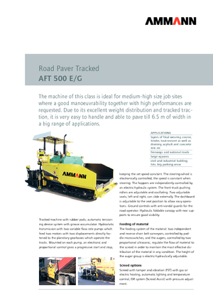 ट्रैक्ड एस्फाल्ट पेवर Ammann AFT 500 E/G