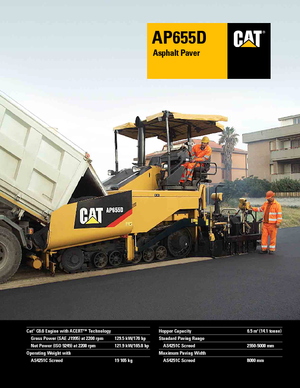 ट्रैक्ड एस्फाल्ट पेवर Caterpillar AP655D