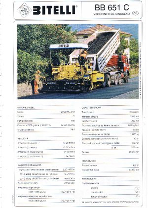 ट्रैक्ड एस्फाल्ट पेवर Bitelli BB 651 C-RB 4650 VB