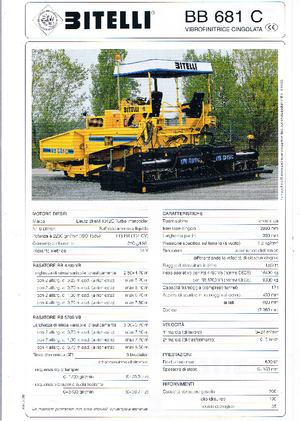 ट्रैक्ड एस्फाल्ट पेवर Bitelli BB 681 C-RB 4700 VB