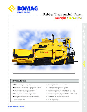 ट्रैक्ड एस्फाल्ट पेवर Bomag CR 662 RM