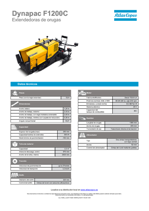ट्रैक्ड एस्फाल्ट पेवर Dynapac F 1200 C