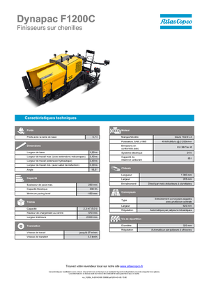 ट्रैक्ड एस्फाल्ट पेवर Dynapac F 1200 C