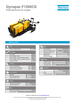 ट्रैक्ड एस्फाल्ट पेवर Dynapac F 1200 CS