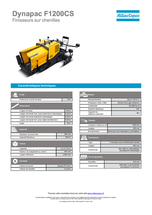 ट्रैक्ड एस्फाल्ट पेवर Dynapac F 1200 CS