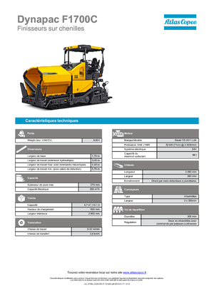 ट्रैक्ड एस्फाल्ट पेवर Dynapac F 1700 C