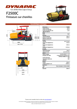 ट्रैक्ड एस्फाल्ट पेवर Dynapac F 2500 C 