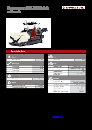 ट्रैक्ड एस्फाल्ट पेवर Dynapac MF2500CS