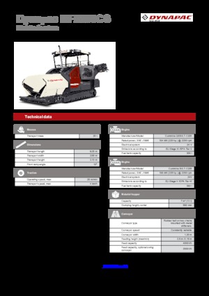 ट्रैक्ड एस्फाल्ट पेवर Dynapac MF2500CS