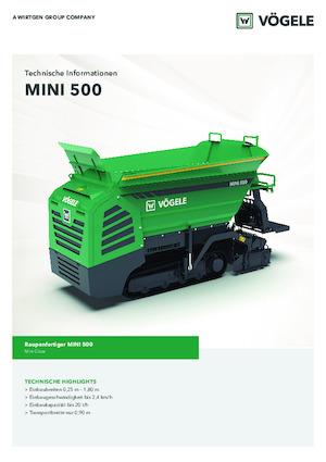 ट्रैक्ड एस्फाल्ट पेवर Vögele MINI 500
