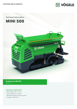 ट्रैक्ड एस्फाल्ट पेवर Vögele MINI 500