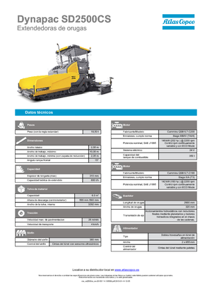 ट्रैक्ड एस्फाल्ट पेवर Dynapac SD 2500 CS