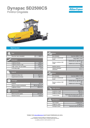 ट्रैक्ड एस्फाल्ट पेवर Dynapac SD 2500 CS