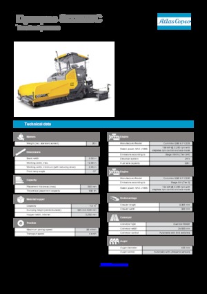ट्रैक्ड एस्फाल्ट पेवर Dynapac SD 2550 C 
