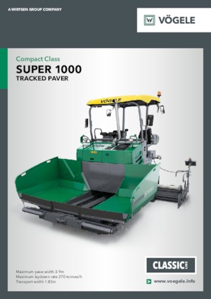 ट्रैक्ड एस्फाल्ट पेवर Vögele Super 1000
