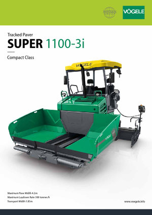 ट्रैक्ड एस्फाल्ट पेवर Vögele Super 1100-3i