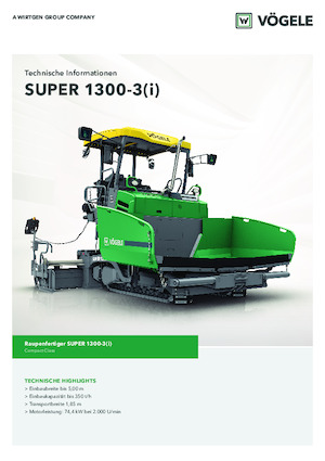 ट्रैक्ड एस्फाल्ट पेवर Vögele Super 1300-3i