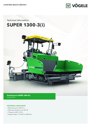 ट्रैक्ड एस्फाल्ट पेवर Vögele Super 1300-3i
