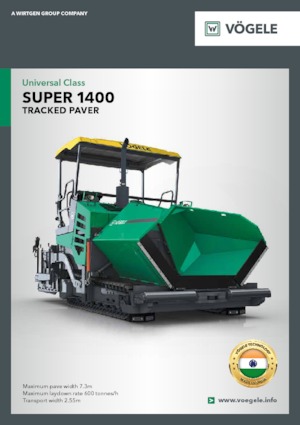 ट्रैक्ड एस्फाल्ट पेवर Vögele Super 1400