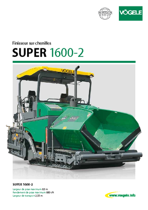 ट्रैक्ड एस्फाल्ट पेवर Vögele Super 1600-2