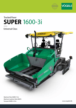 ट्रैक्ड एस्फाल्ट पेवर Vögele Super 1600-3i