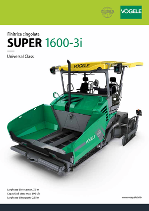 ट्रैक्ड एस्फाल्ट पेवर Vögele Super 1600-3i