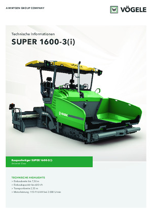 ट्रैक्ड एस्फाल्ट पेवर Vögele Super 1600-3i