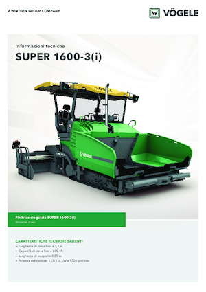 ट्रैक्ड एस्फाल्ट पेवर Vögele Super 1600-3i