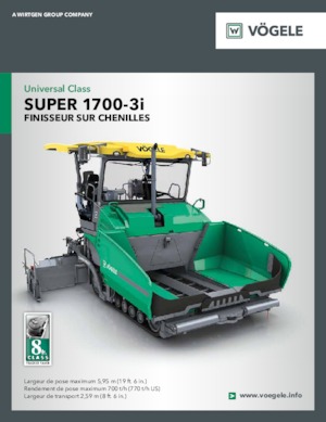 ट्रैक्ड एस्फाल्ट पेवर Vögele Super 1700-3i