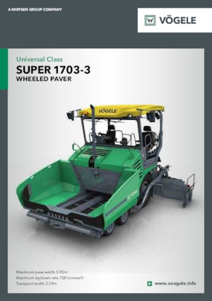 ट्रैक्ड एस्फाल्ट पेवर Vögele Super 1703-3