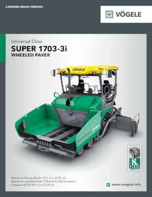 ट्रैक्ड एस्फाल्ट पेवर Vögele Super 1703-3i