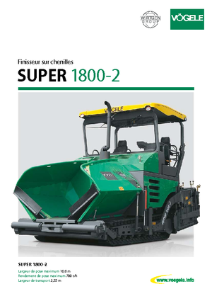 ट्रैक्ड एस्फाल्ट पेवर Vögele Super 1800-2