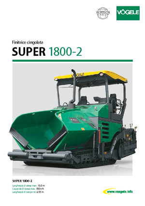 ट्रैक्ड एस्फाल्ट पेवर Vögele Super 1800-2