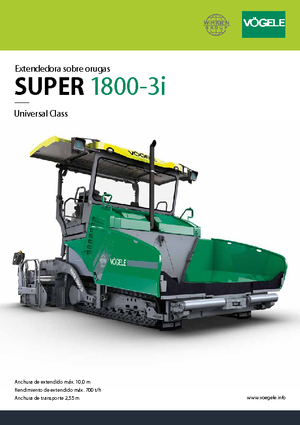 ट्रैक्ड एस्फाल्ट पेवर Vögele Super 1800-3i