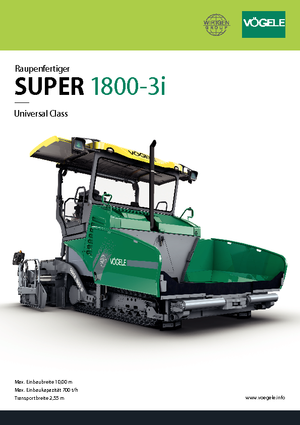 ट्रैक्ड एस्फाल्ट पेवर Vögele Super 1800-3i