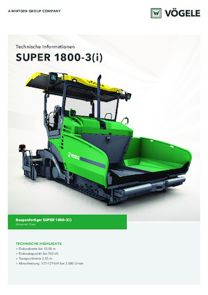 ट्रैक्ड एस्फाल्ट पेवर Vögele Super 1800-3i
