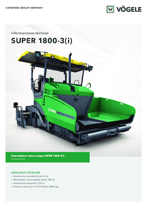 ट्रैक्ड एस्फाल्ट पेवर Vögele Super 1800-3i
