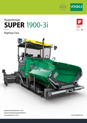 ट्रैक्ड एस्फाल्ट पेवर Vögele Super 1900-3i