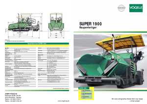 ट्रैक्ड एस्फाल्ट पेवर Vögele Super 1900
