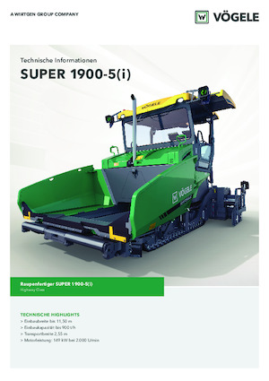 ट्रैक्ड एस्फाल्ट पेवर Vögele Super 1900-5