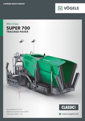 ट्रैक्ड एस्फाल्ट पेवर Vögele Super 700