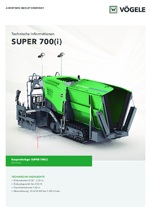ट्रैक्ड एस्फाल्ट पेवर Vögele Super 700i