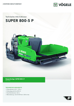 ट्रैक्ड एस्फाल्ट पेवर Vögele SUPER 800-5 P