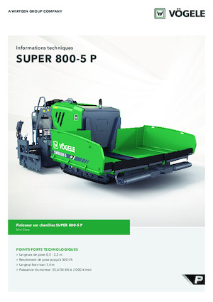 ट्रैक्ड एस्फाल्ट पेवर Vögele SUPER 800-5 P